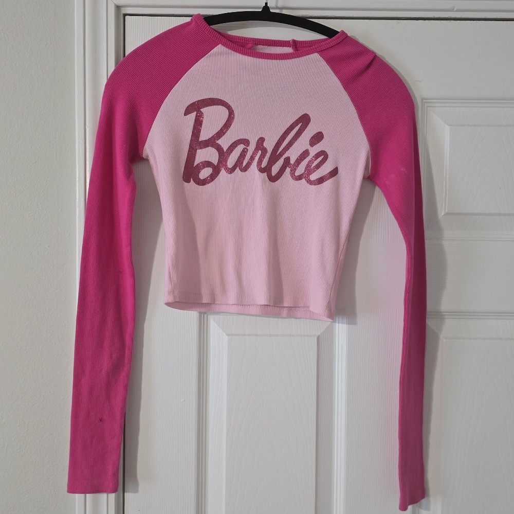 Barbie Two-Tone Pink Long Sleeve Tee